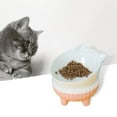 thumbnail image 3 of Elevated Cat Bowl Feeding Watering Supplies Tilted Pet Dishes with Stand Raised Cat Food Bowls Vomiting Cat Bowl for Indoor Cats 11.7cmx10.5cm pink, 3 of 7