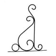 thumbnail image 2 of Colgador de plantas de hierro, soporte para colgar en la pared, gancho para flores para decoración del hogar y el jardín, 25 x 21 cm (negro), 2 of 15