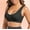 Black, variant on Samickarr Front Closure Sports Bras For Women Comfortable Wirefree Yoga Bra With Removable Pads Comfy Workout Gym Activewear Sleep Bra Stretchable Straps Bra