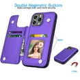 thumbnail image 4 of Cases for iPhone 13 / iPhone 13 Pro / iPhone 13 Pro Max 2021, Njjex PU Leather Slim Folio Flip Kickstand Shockproof Cards Holder Wallet Case Cover -Purple, 4 of 10