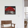 thumbnail image 4 of JRXY Black and White Red Tree Wall Art Canvas Print Picture Large Red Tree Landscape Modern Artwork for Living Room Bedroom Office Home Wall Decor With Frame Black Framed 16x12/20x16 Inches 16x12in, 4 of 4