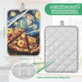 thumbnail image 6 of Yayeee Pot Holders Kitchen Heat Resistant with Pocket 7"x9.8" Cotton Oven Cooking Hot Pads, Starry Pizza, 6 of 7