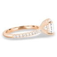 thumbnail image 2 of ESTE ORIGIN 3.75ct Round Cut Lab Grown Diamond Engagement Ring 14K Rose Gold Ring with Pave Band for Women US 9.5, 2 of 5