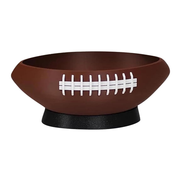 Football Shaped Serving Bowl Snack Bowl Party Table Bowl Decorative Food Container with Stand for Chips Popcorn and Dip