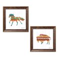 thumbnail image 2 of Gango Home Decor Southwestern Vibes II & IV; Two 12x12in Art Prints in Gold Trim Brown Frames, 2 of 6