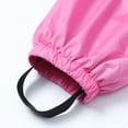 thumbnail image 5 of Qiangong Children Baby Boys Girls Double Fabric Warm Rainwear Windproof Waterproof Breathable Hot Pink 4-5 Years Solid Rain Jacket Pant Set, 5 of 8