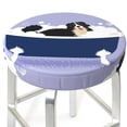 thumbnail image 3 of Balery Bernese Mountain Dog Sitting Bath Tub Fundas de asiento para taburete de bar redondo de tela de terciopelo ajustables que protegen de arañazos y manchas para sillas de 14 a 17 pulgadas.-13 inch, 3 of 7