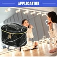 thumbnail image 2 of Vocoste Makeup Bag Marble Cosmetic Travel Bag Make Up Brush Organizer Bag Storage for Women Black 8"x6"x5", 2 of 6