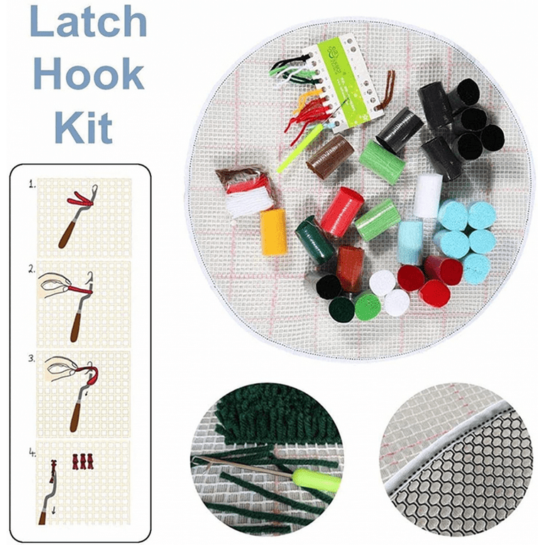 Latch Hook Rug Kits for Adults Mustang Pattern Tapestry Kits Rug Making  Kits Printed Canvas Embroidery Kits DIY Crochet Yarn Kits Craft Kit,52X35cm  