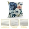 thumbnail image 4 of Nawypu  Floral Throw Pillow Covers Farmhouse Decorative Pillow Covers Navy Watercolor Flowers Pillowcase Boho Roses Blue White Square Cushion Covers Sofa Bed Décor, 4 of 5