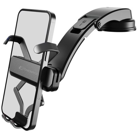 Bracketron AutoGrip Low-Profile Dash Mount Phone Holder for Car One-Hand Operation TemperBond Suction Dashboard Phone Mount Universal Fit Phones up to 3.75" Wide