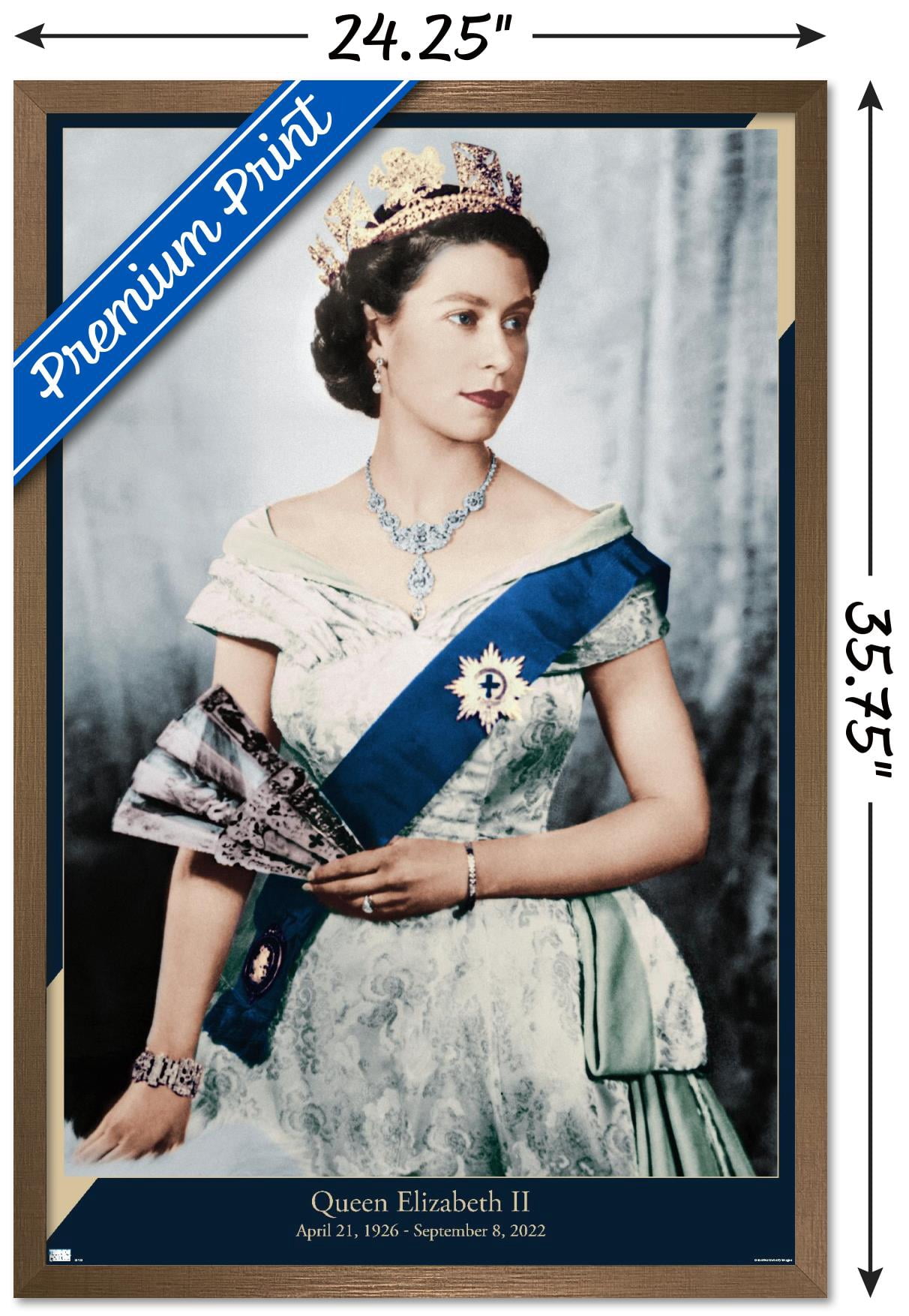 Queen Elizabeth II - Queen Wall Poster, 22.375" x 34" Framed