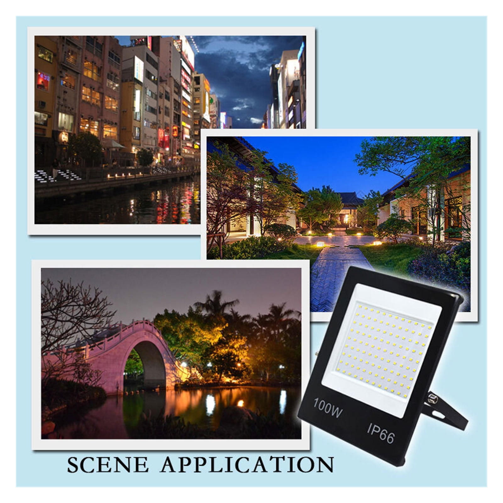 LED Flood Light 30W 50W 100W 150W Htness IP66 Waterproof Outdoor Lighting LED Spotlight Wall Floodlights - Wide Angle Beam