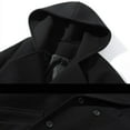 thumbnail image 4 of Xzbqbs Jackets for Men with Hood Casual Double Breasted Trench Coat Lapel Long Peacoat Fashion Classic Casual Winter Overcoat Jacket, 4 of 8