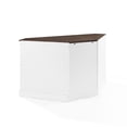 thumbnail image 4 of Pemberly Row Traditional Wood Corner Credenza Dog Crate in White/Dark Brown, 4 of 12