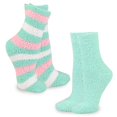 thumbnail image 2 of TeeHee Women's Warm Winter Cozy Fuzzy Slipper Socks 2 Pair Mint, 2 of 7