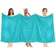 thumbnail image 6 of Dan River Bath Sheet 1 pack 40x80 in Soft Absorbent and Quick Dry jumbo Cotton Towel - Aqua, 6 of 8