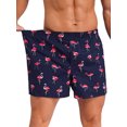thumbnail image 3 of TiaoBug Men's Summer Swim Trunks Printed Loose Surf Boxers Shorts Beach Swimwear Flamingo B XL, 3 of 7
