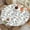 Frosted Leaf Serenity, variant on Blue Floral Garden Round Tablecloth – Fitted Circle Table Cover with Elastic Edge, Waterproof & Washable Polyester Table Cloth for 35" to 42" Indoor/Outdoor Tables