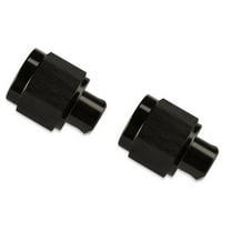 Mr Gasket 492906-BL Aluminum -6 AN Flare Fitting Cap, Black, Pair