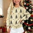 thumbnail image 2 of Christmas Boys Girls Sweater Kids Crewneck Long Sleeve Pullover Knit Tops,Relaxed Warm For Festival School Wear,Beige,7-8 Years, 2 of 6