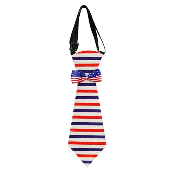 Xuewenshw Independence Day Tie A Merican Patriotic Theme Party Decoration Accessories Red White B Lue Sta R Banner No Knot Tie Divorce Party Decorations for Women