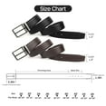 thumbnail image 6 of 2 Pack Mens Belt Leather Dress Casual Belt with Single Prong Buckle 1.5" Width Belts for Men Jeans,X25008,X25015, 6 of 7