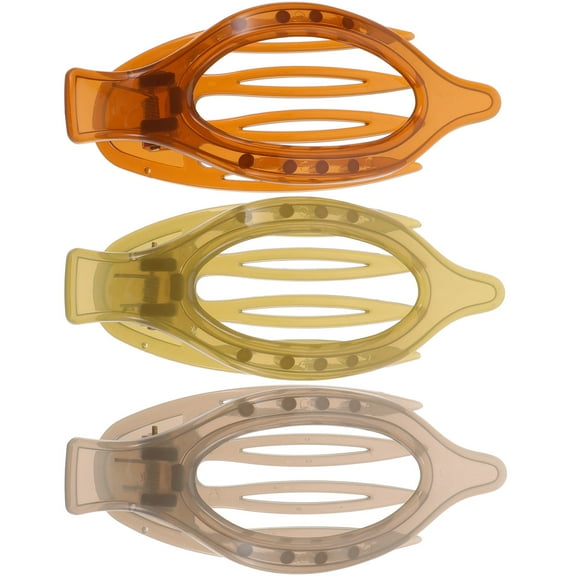 UPOUART 3Pcs Small French Hair Clips Acrylic Flat Claw Clips for Styling and Sectioning