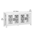 thumbnail image 5 of Dextrus 63" Buffet Cabinet with Storage & 4 Glass Doors, White, 5 of 9