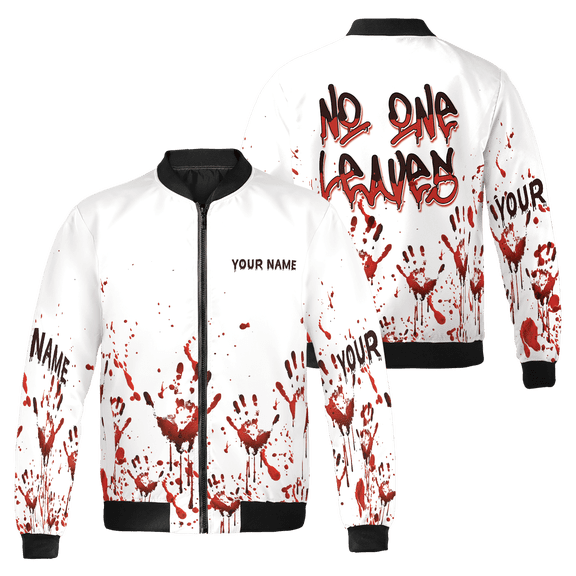 Lotusprinthandmade Personalized Halloween Costume Horror All-over Print Bomber Jacket S-5XL Multicolor (S)