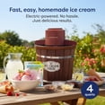 thumbnail image 2 of Nostalgia 4-Quart Electric Wood Bucket Ice Cream Maker, 2 of 10