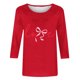 thumbnail image 5 of RKSTN Valentines Gift 3/4 Length Sleeve Womens Tops Oversized Crewneck Valentine Day Loves Heart Graphic Print Short Sleeve T Shirt Womens Casual Plus Size Round Neck Three Quarter Sleeve Tee Shirt, 5 of 6