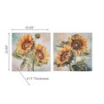 thumbnail image 3 of Toile Murale Peinte à la Main Tournesol Sauvage - Ensemble de 2, 3 of 3