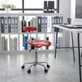 thumbnail image 2 of Scranton & Co Chaise de Bureau en Plastique Polymère Couleur Vin Rouge, 2 of 3
