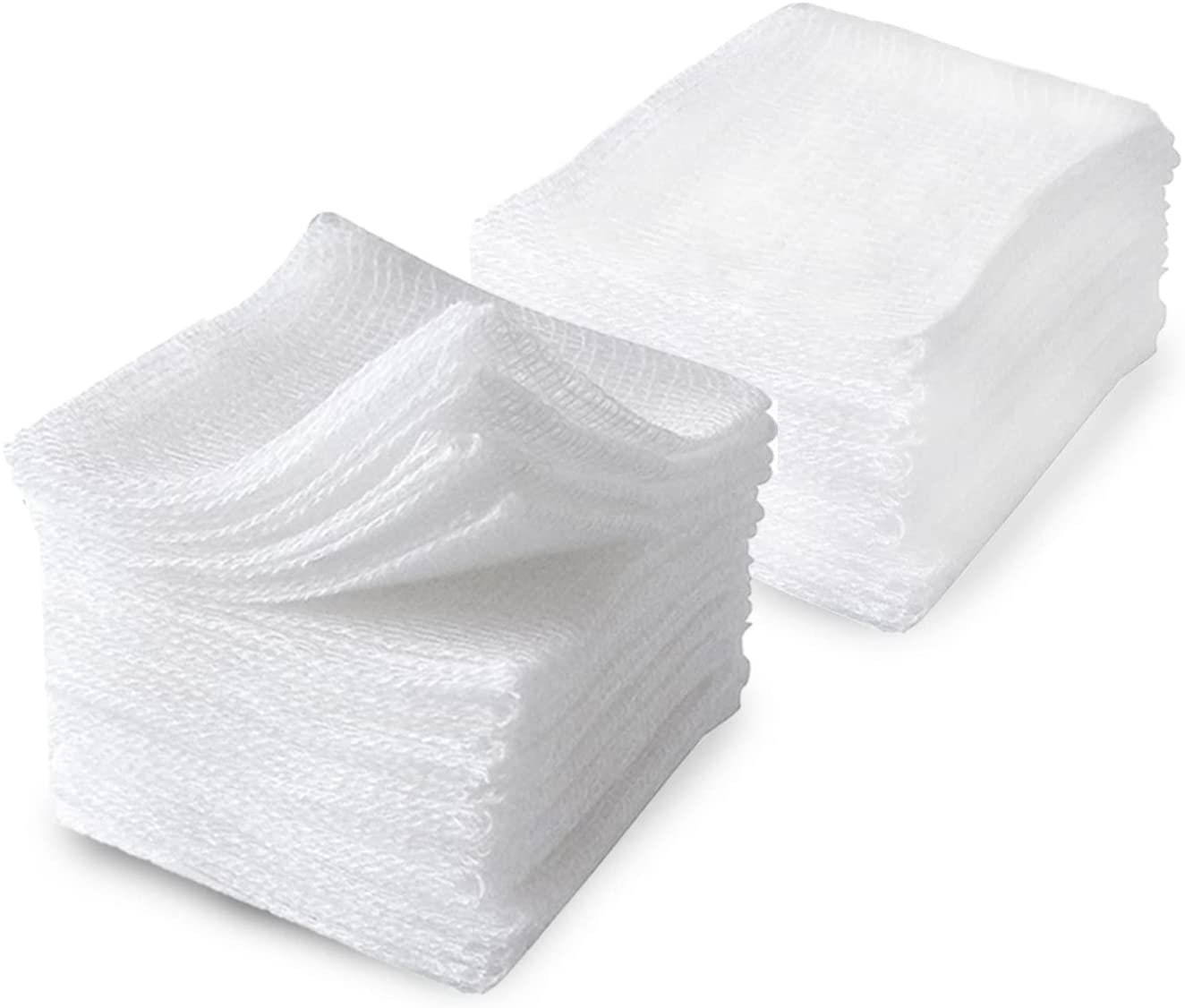 EZGOODZ Non Stick Gauze Pads 4x4, Pack of 100 White Medical Gauze Pads