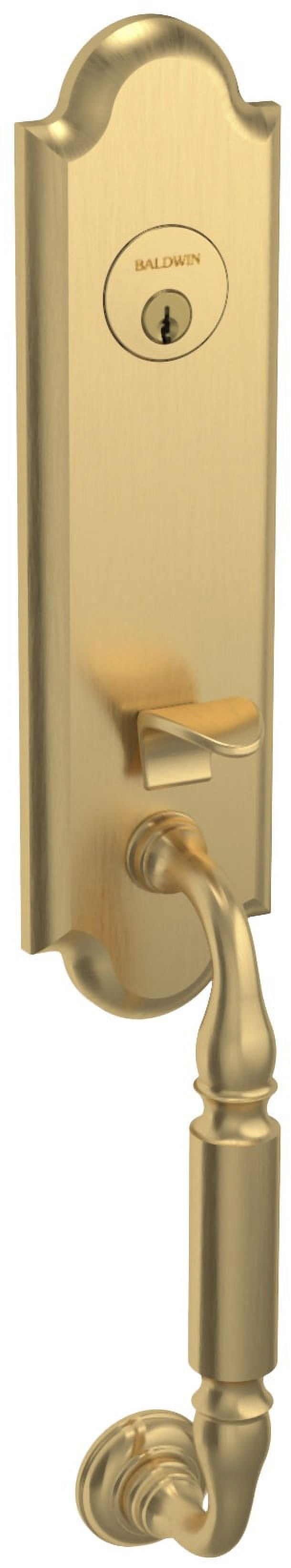 Baldwin Manchester Right Handed Handleset - Single Cylinder, Satin Nickel, Mortise Lock, Lifetime Finish