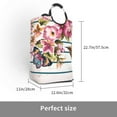 thumbnail image 3 of Bingfone Bird And Floral Laundry Hamper,Large Canvas Fabric Lightweight Storage Basket Toy Organizer Dirty Clothes Collapsible, 3 of 6