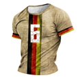 thumbnail image 1 of Playeras De Hombre Camiseta Informal De Verano De Manga Corta Con Cuello Redondo Y Estampado De Letras Y Caras Para Hombre, 1 of 6