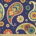 thumbnail image 1 of Paisley Sofa Upholstery Fabric by the Yard, Colorful Illustration Floral Ornament Continuous, Decorative Fabric for DIY and Home Accents, Multicolor by Ambesonne, 1 of 5