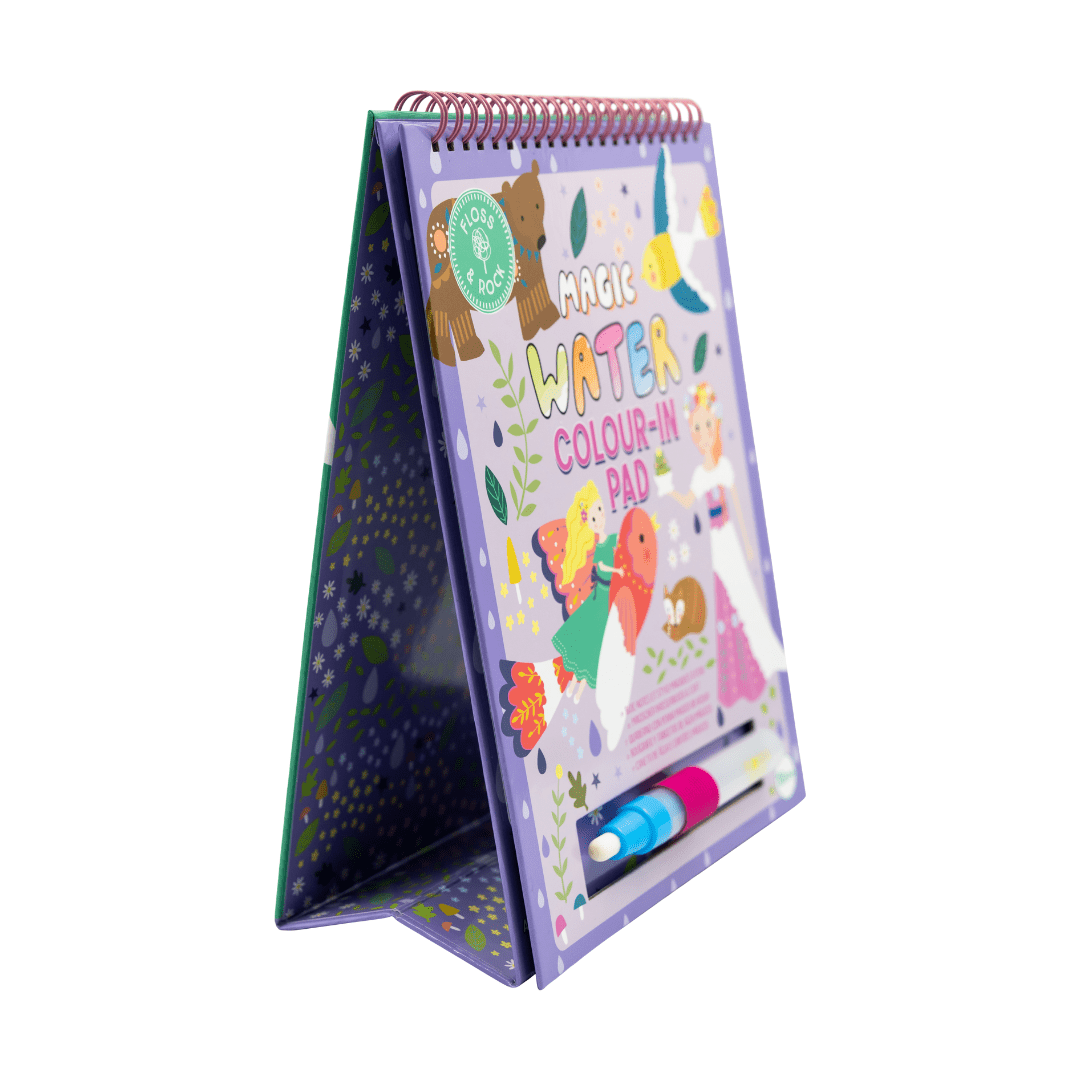 Floss & Rock Fairy Tale Magic Water Easel Pad and Pen, 10 Inch, Multicolor