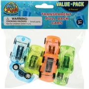 Transparent Pull Back Race 1.75 Toy Car Plastic Play Vehicles, 8 CT, Assorted