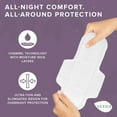 thumbnail image 6 of Veeda Natural Cotton Night Pads for Women, 12 Count | Ultra-Thin Overnight Pads with Wings | Hypoallergenic, Unscented, Chlorine-Free, Heavy Flow Protection, 6 of 8