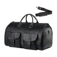 thumbnail image 2 of Minnieouse Maleta convertible de PU con ropa colgante, bolsa de viaje de negocios plana y sin arrugas, en traje Envolturas para manijas de equipaje Negro, 2 of 6