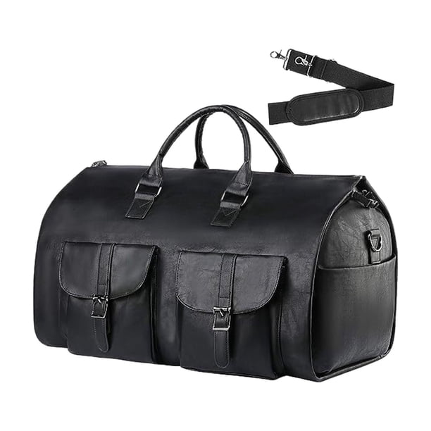 Sonducket Maleta colgante 2 en 1 para viajes de negocios, materiales impermeables y resistentes al desgaste, Convertible Envolturas para manijas de equipaje Negro