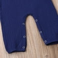 thumbnail image 4 of ITFABS Baby Romper,Solid Color Ribbed Button-Down Long Sleeve Round Neck Romper, 4 of 5