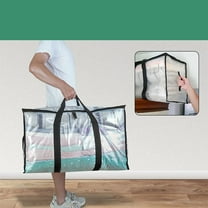 Miogawg Heavy Duty Moving Bags, Large Clear Storage Bags With Zipper And Handles, Moving Boxes & Storage Bins Alternative, Packing Supplies, Moving Supplies For Dorm Room Essentials