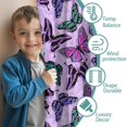 thumbnail image 3 of Blackout Kids Curtains,Purple Butterfly Pattern Childrens Insulated Curtains Set Of 2,Bedroom Essentials,Toddler Room Decor 42"x54", 3 of 5