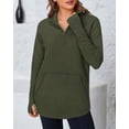 thumbnail image 3 of BTFBM Sweaters for Women Fall Clothes Pocket Quarter Zip Pullover V Neck Long Sleeve Knit Trendy Winter Sweater, 3 of 8