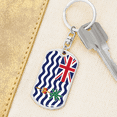 thumbnail image 6 of British Indian Ocean Territory Flag Swivel Keychain Dog Tag Stainless Steel or 18k Gold, 6 of 10