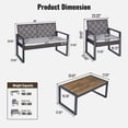 thumbnail image 2 of ChromaCore 4 Pcs Patio Furniture Set,Outdoor Acacia Wood Table with 3 Chairs for Garden,Balcony,Backyard, 2 of 9